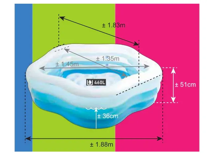 Intex Pentagonal Family Pool - 56495