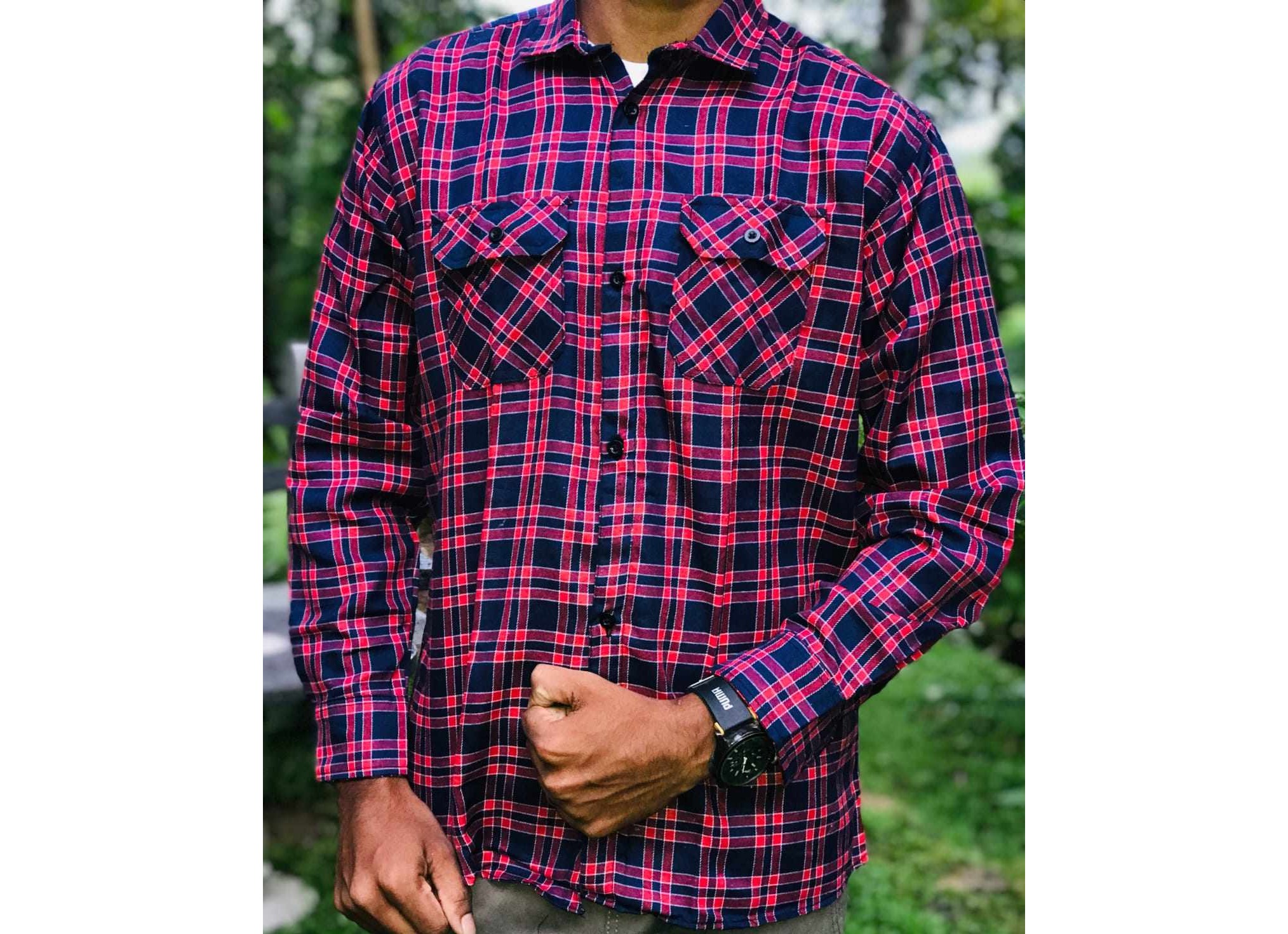 Cotton material Check Shirts