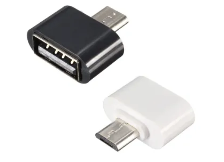 Micro USB Male To USB 2.0 A Female OTG Adapter (White)