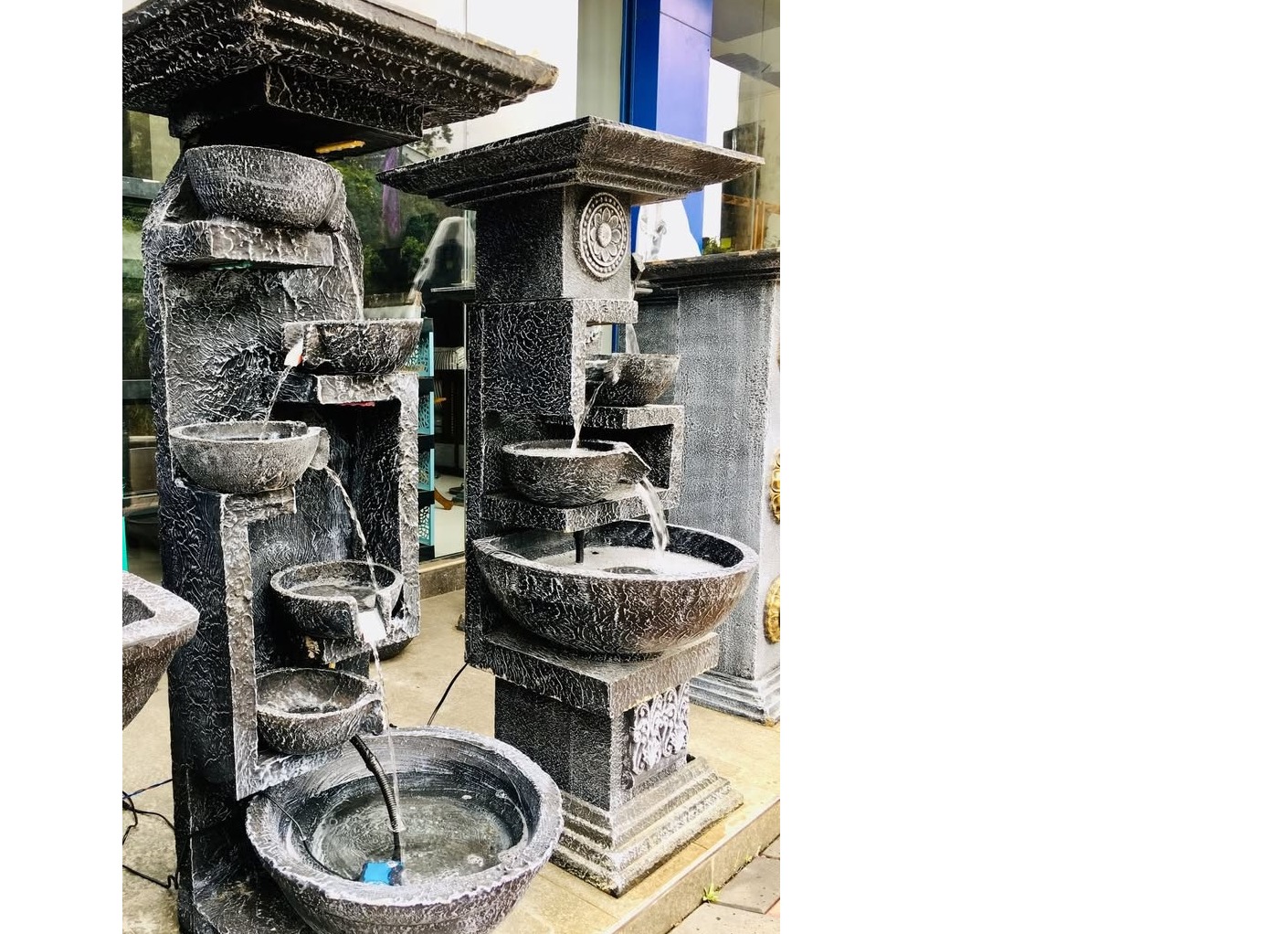 water fountain concrete or titanium