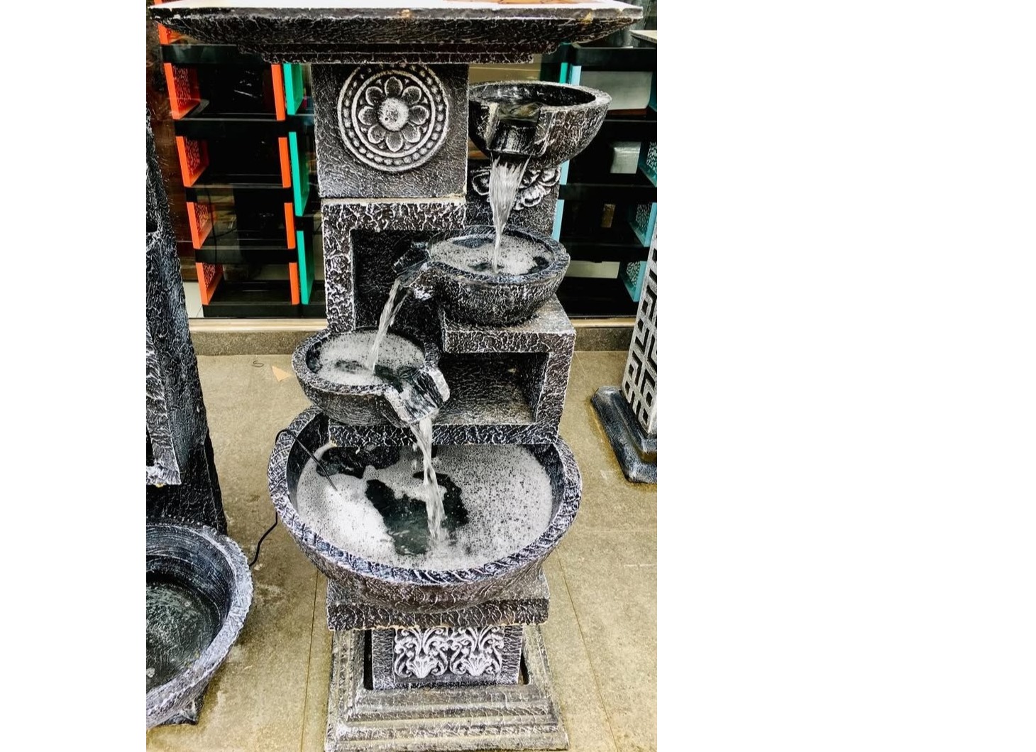 water fountain concrete or titanium