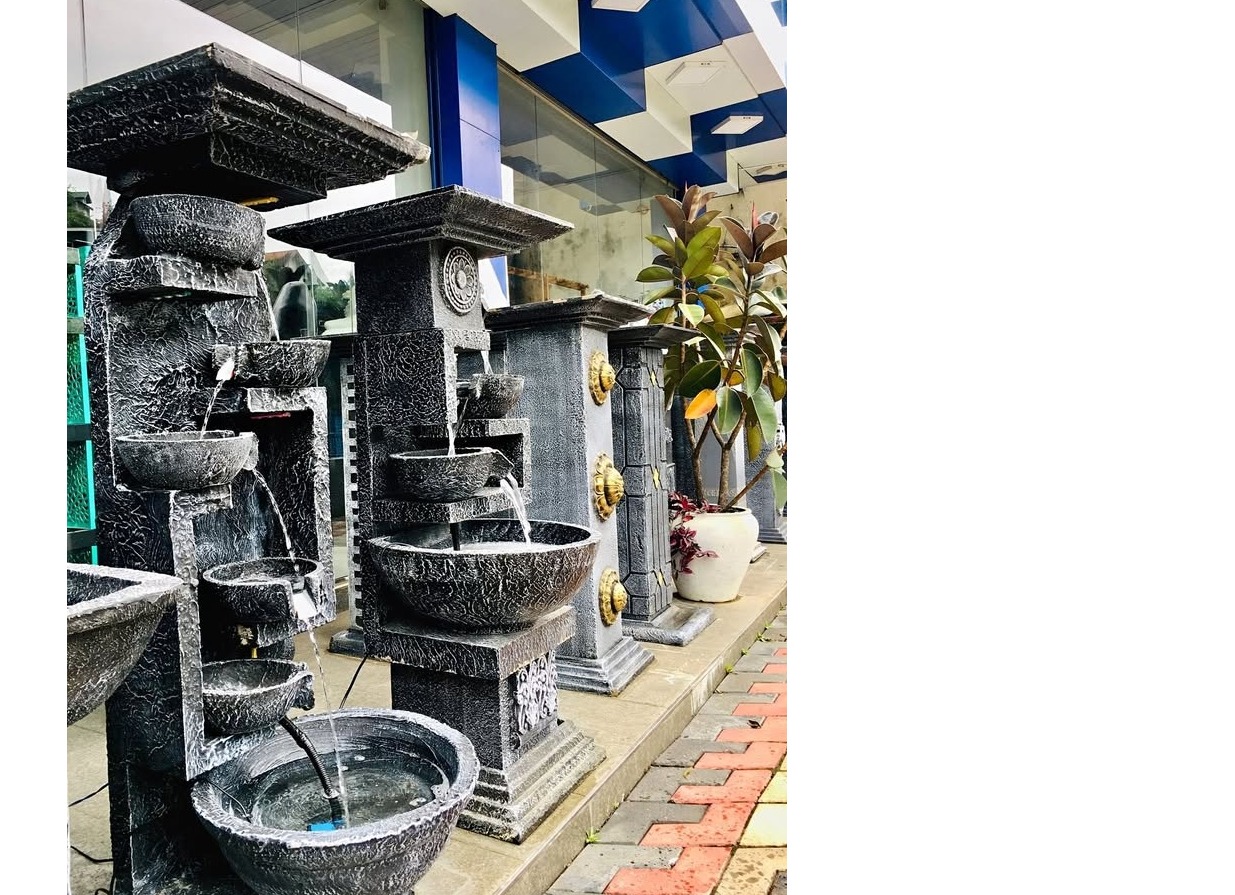 water fountain concrete or titanium