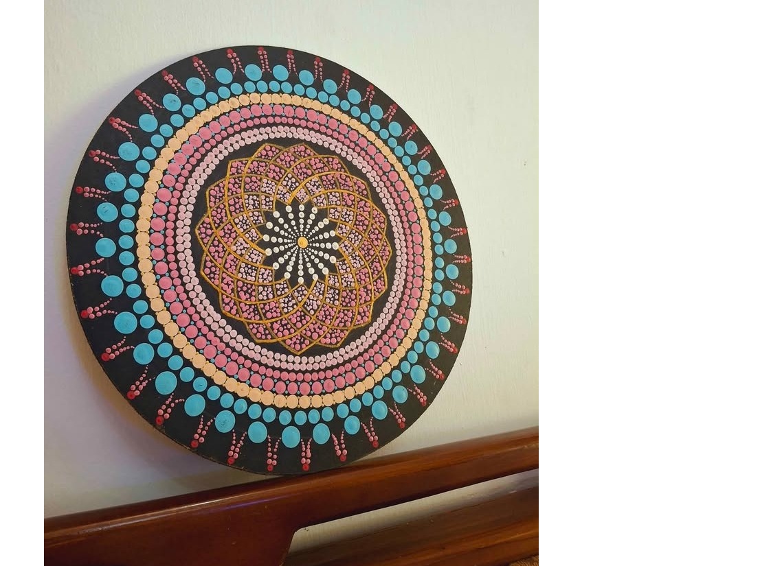 Handmade dot mandala art/Mandala Painting/Meditation and yoga room/Gift item
