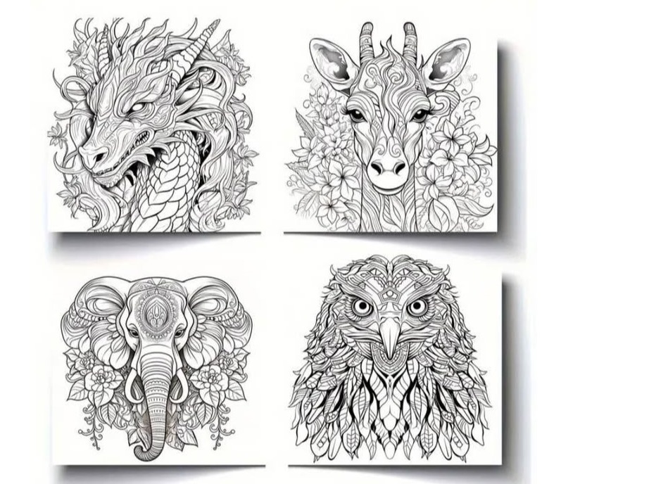 Mandala Animal Coloring Book - 25 pages (TL52396)