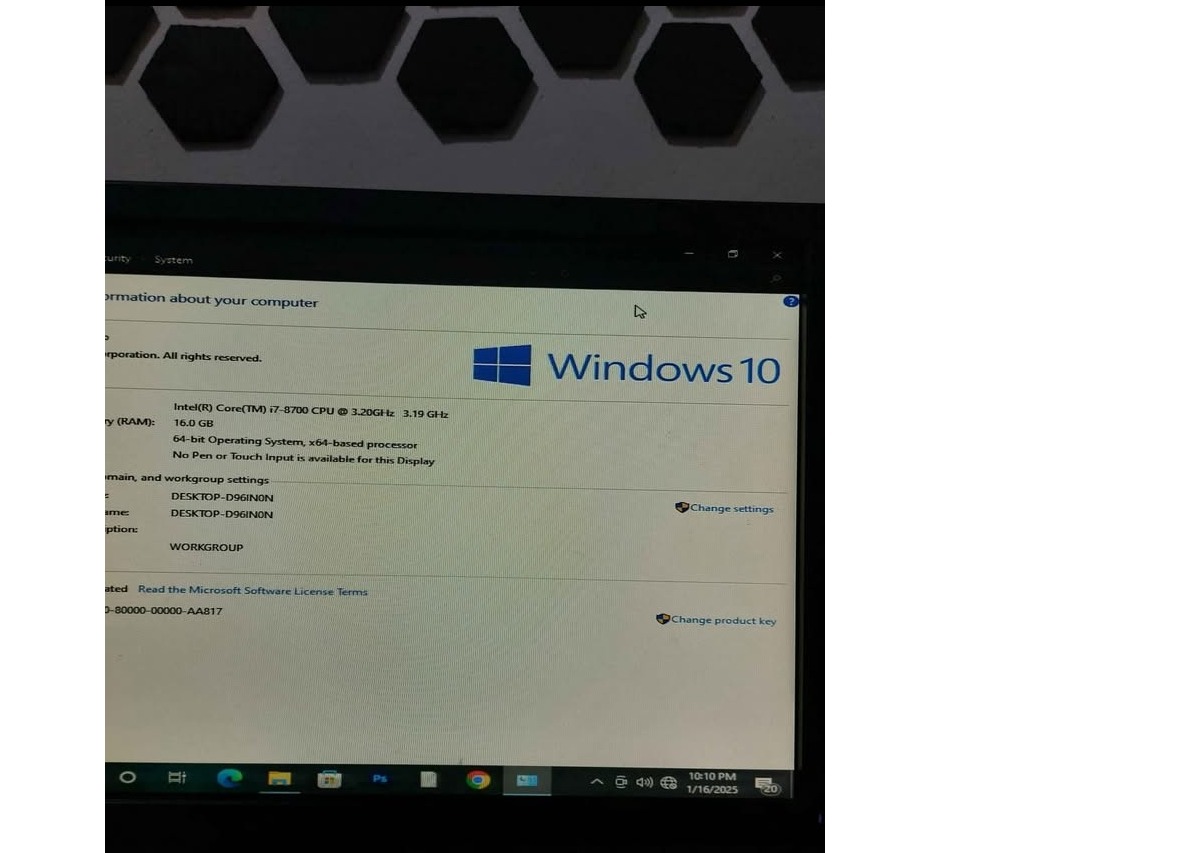 I7 8th gen pc exchange for laptop