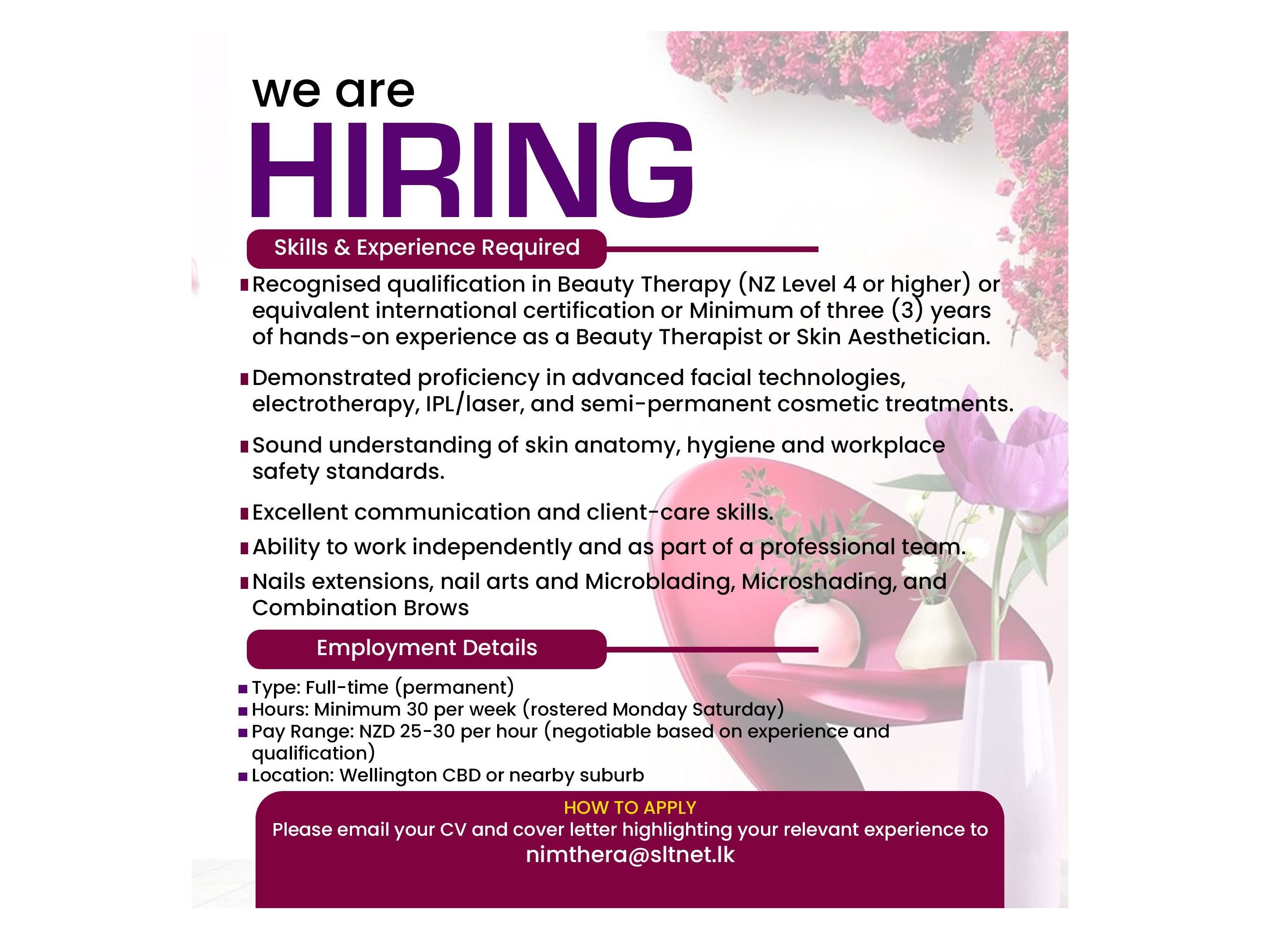 Beauty Therapist 💇‍♀️