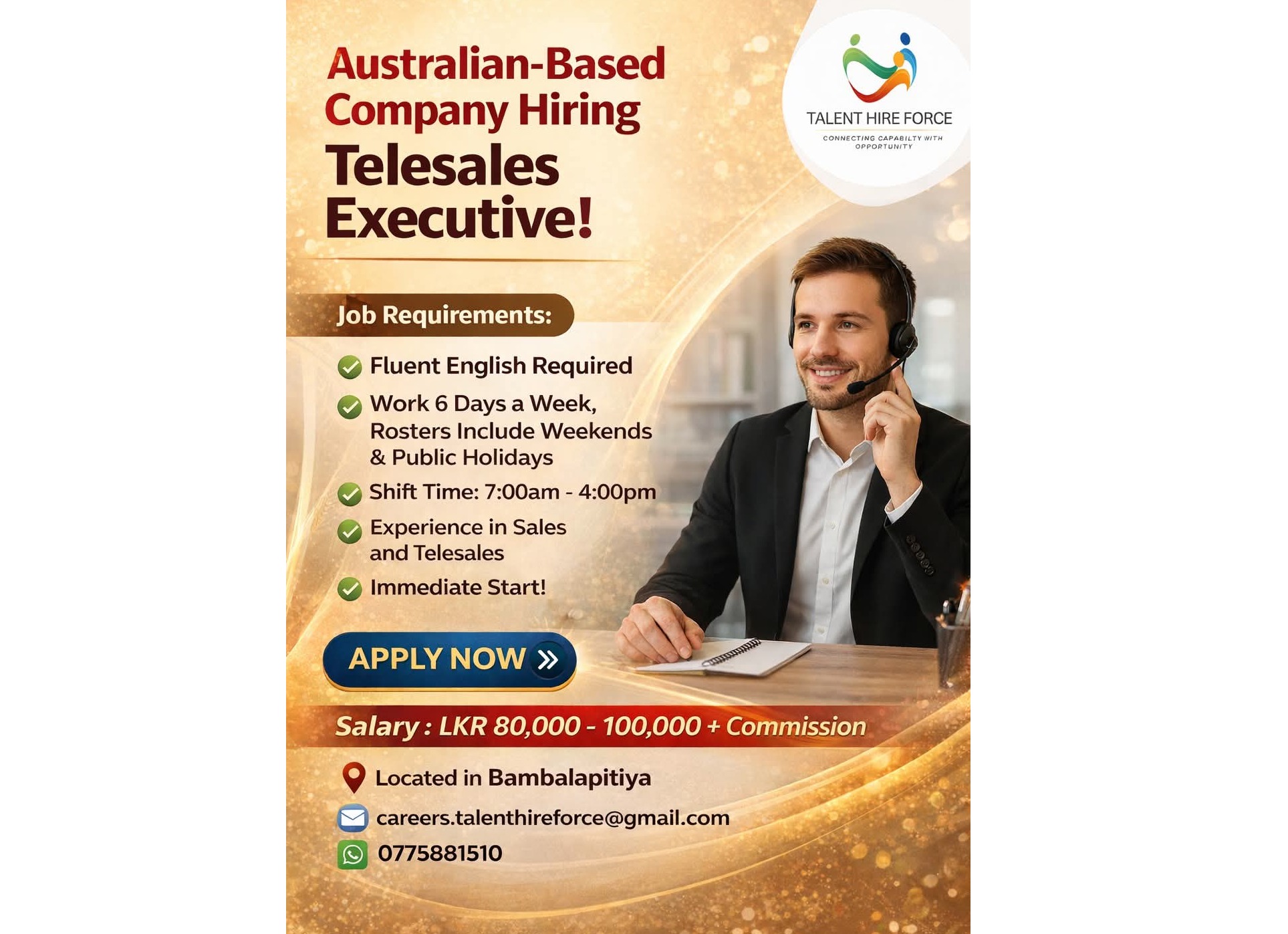 Telesales executive 📞