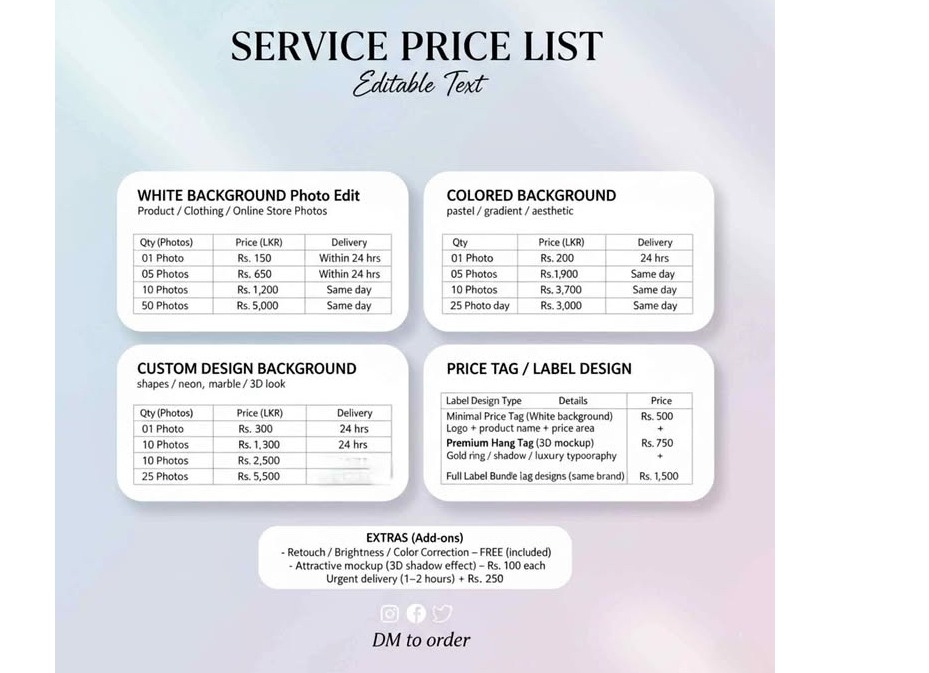 ✨ Product Photo Edit Service ✨