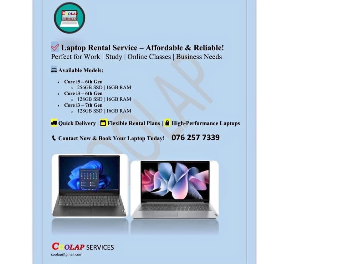 Laptops for rental (Coolap rental services)