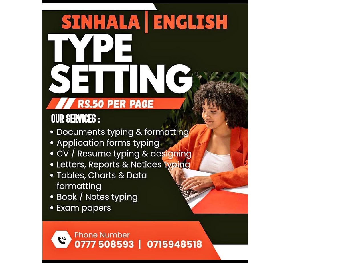 🖥️ PROFESSIONAL TYPE SETTING SERVICES Rs.50 per page only