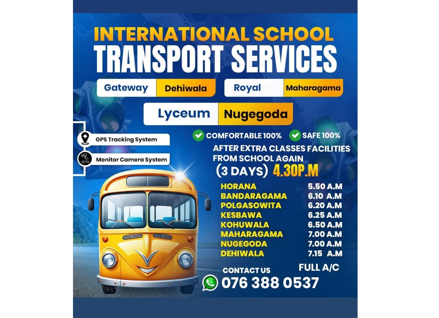 International school transport services