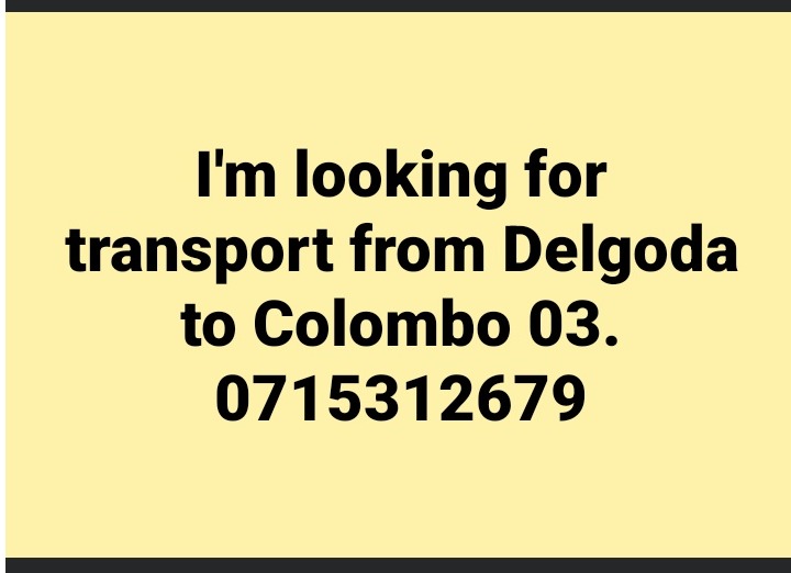 I'm looking for transport 🔎