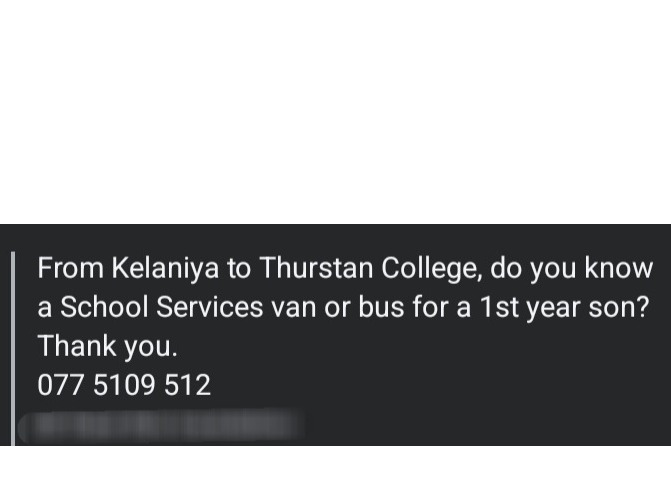 🔎 From kalaniya to Thurston college 🔎