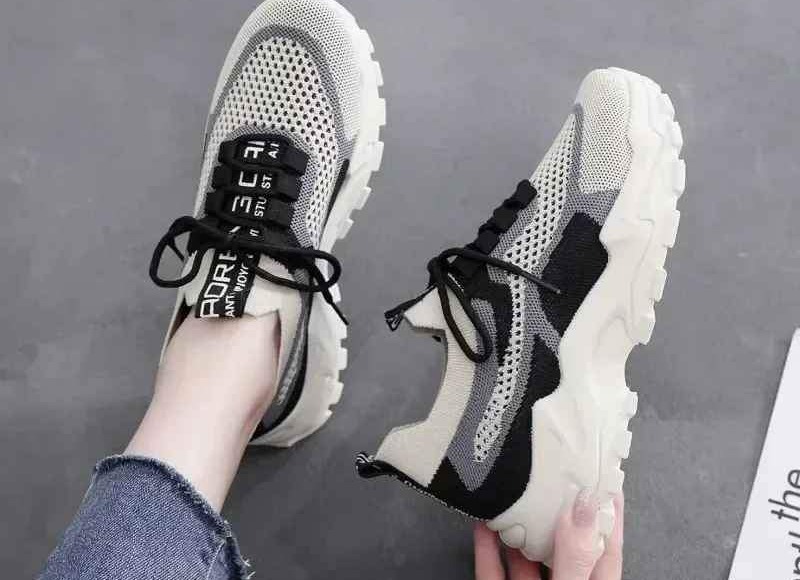 2024 New Fly Woven Mesh Casual Breathable Sneakers Korean Style