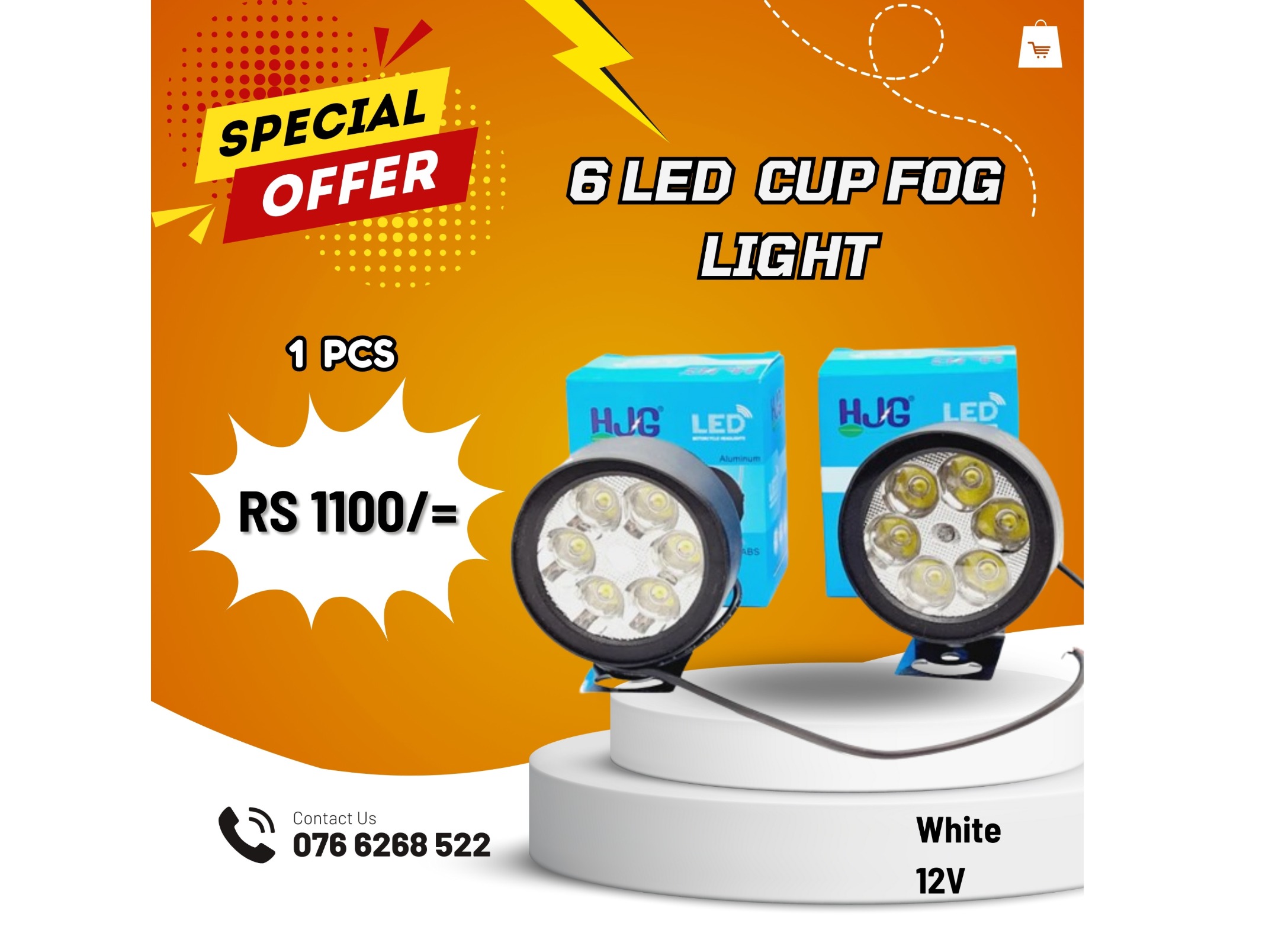 6 LED Cup fog light