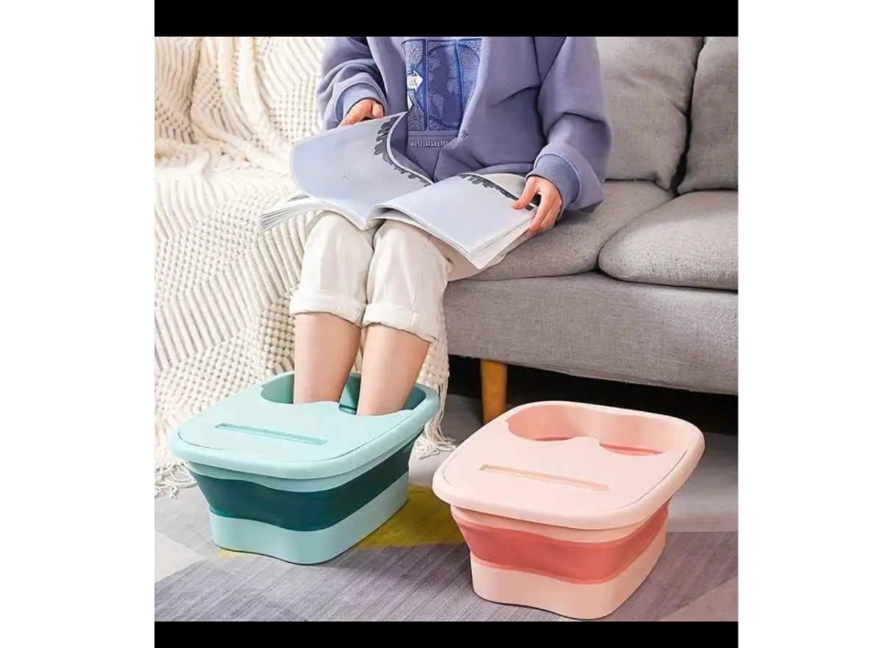 Collapsible footbath massage bucket