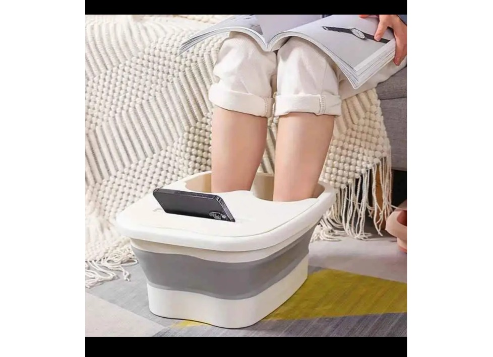 Collapsible footbath massage bucket