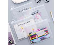 Unicorn Transparent Ring Zip Bag