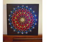 Handmade dot mandala art/Mandala Painting/Meditation and yoga room/Gift item