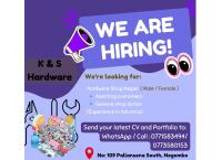 Looking for hardware shop helper