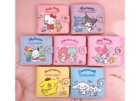 Kawaii Hello Kitty Cinnamoroll My Melody Kuromi Sanrio New Pu Casual Money Bag Coin Purse Card Holder Wallet With Buttons