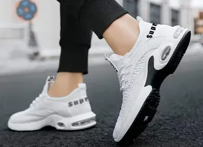 Men's sports shoes spring new breathable student casual shoes running shoes mesh fashion men's