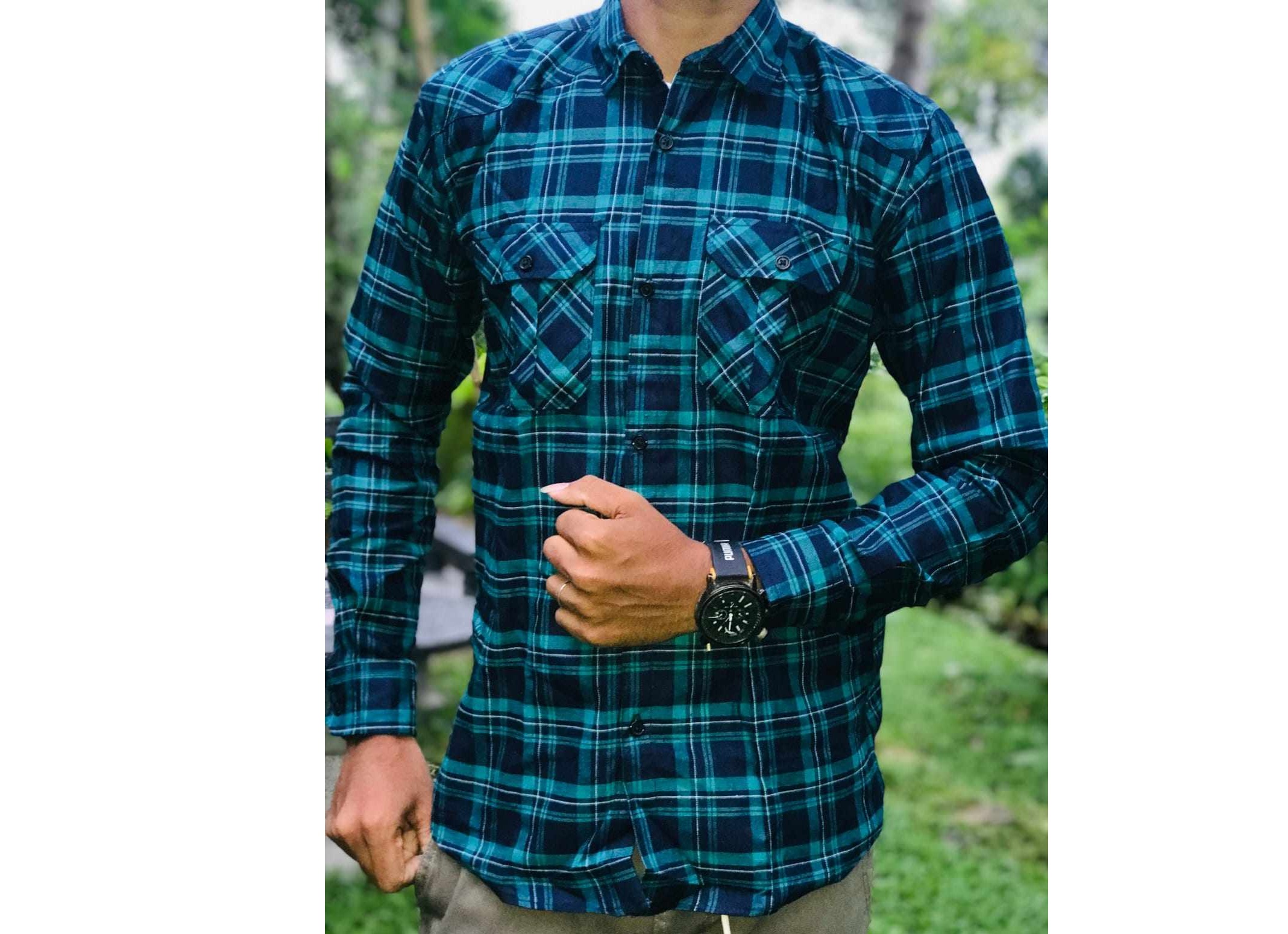 Double pocket men's shirts