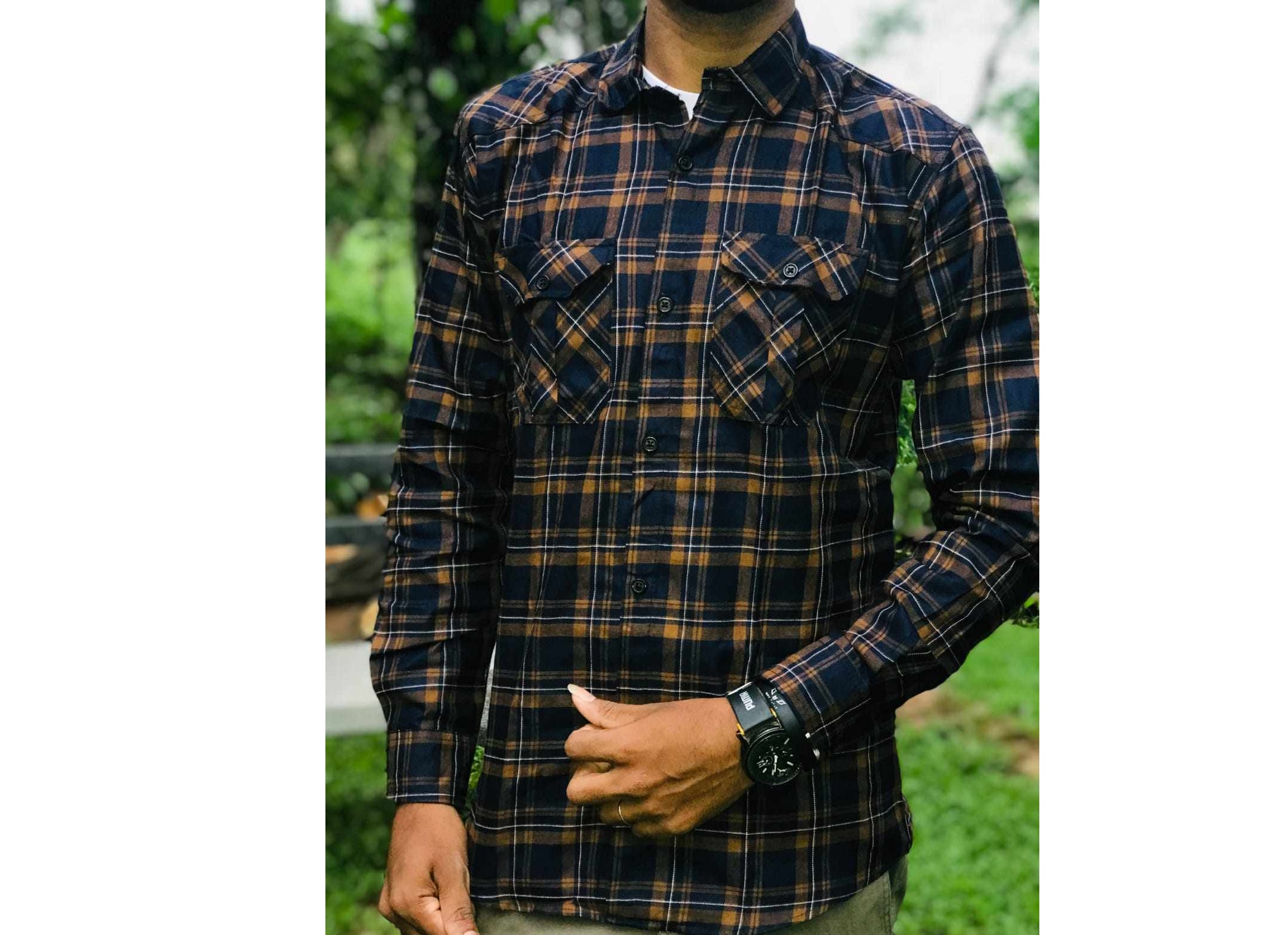 Double pocket men's shirts