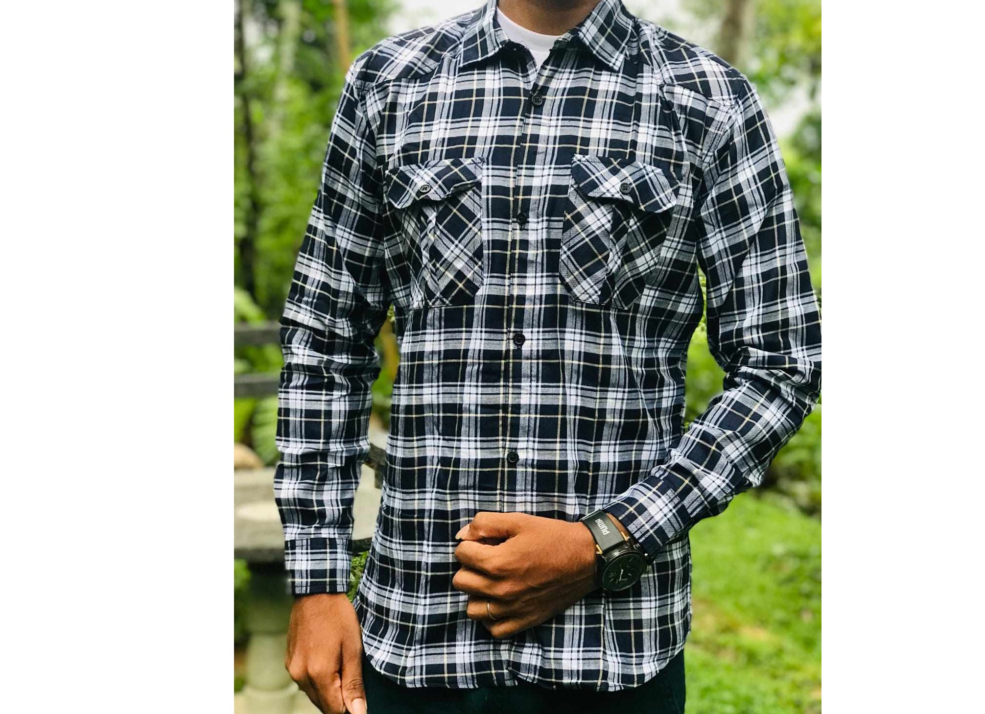 Double pocket men's shirts