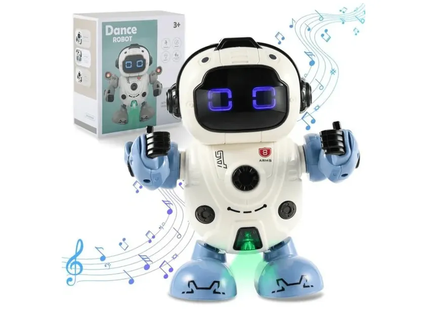 Battery Operated Robot Toy With LED Light & Music (3+)