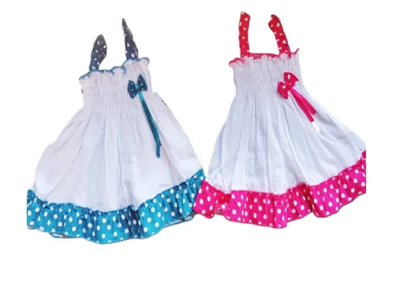 Set of 2 Numbers of Sleeveless Newborn Baby dress