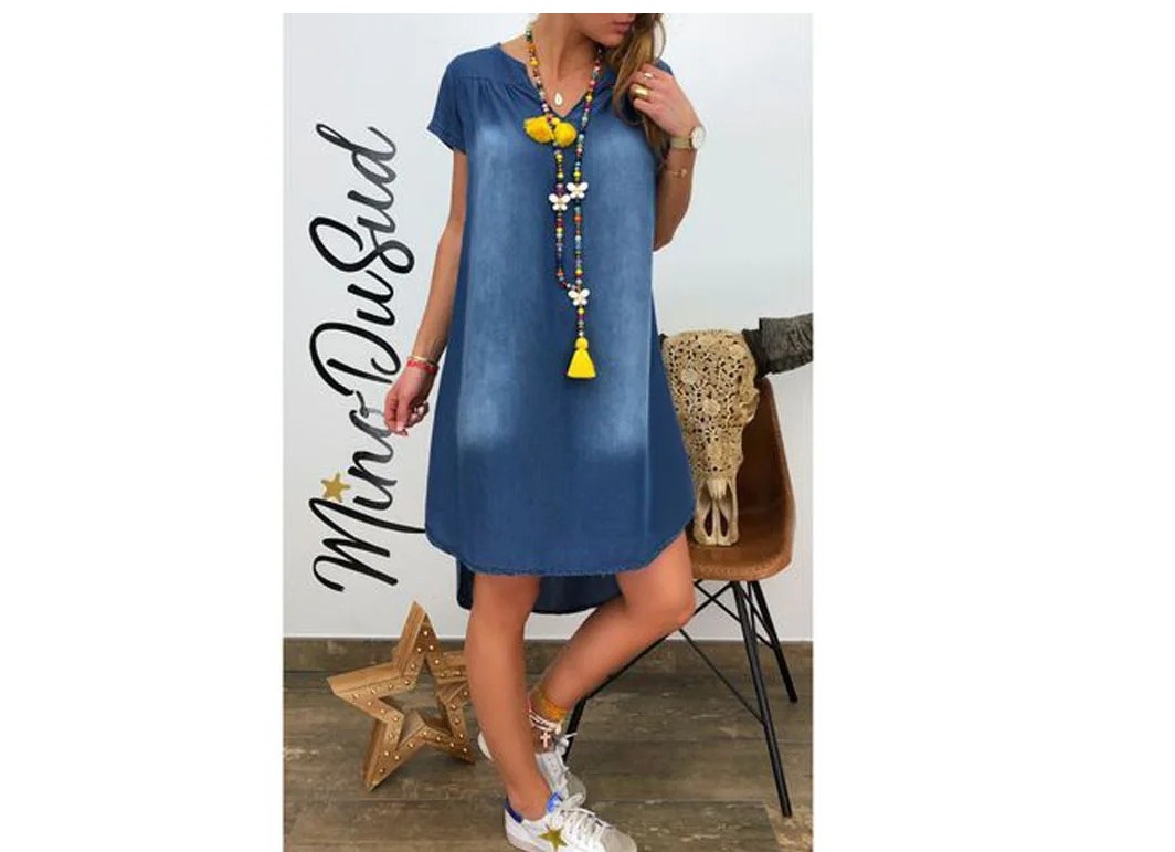 Loose Denim Frock