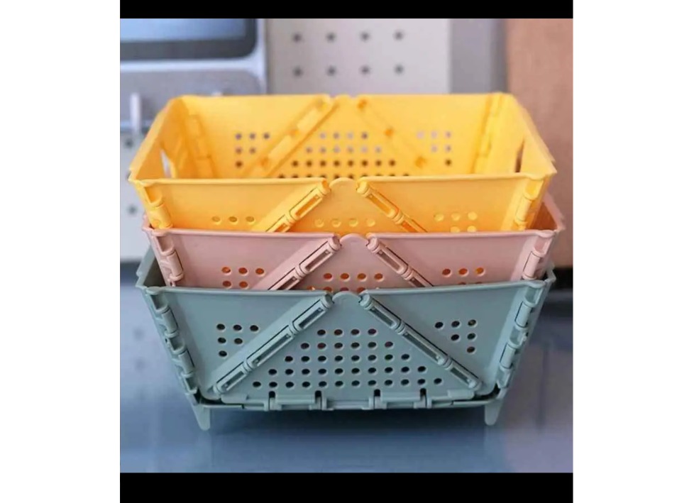 Kitchen Collapsible Storage Folding Basket Large Capaicty