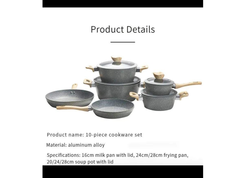 10 pcs Aluminum cookware Set