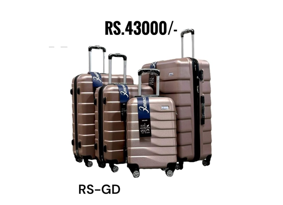 Set of 4pcs Abs Luggage trolley case