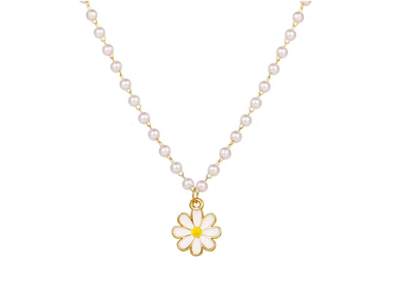 Daisy flower necklace