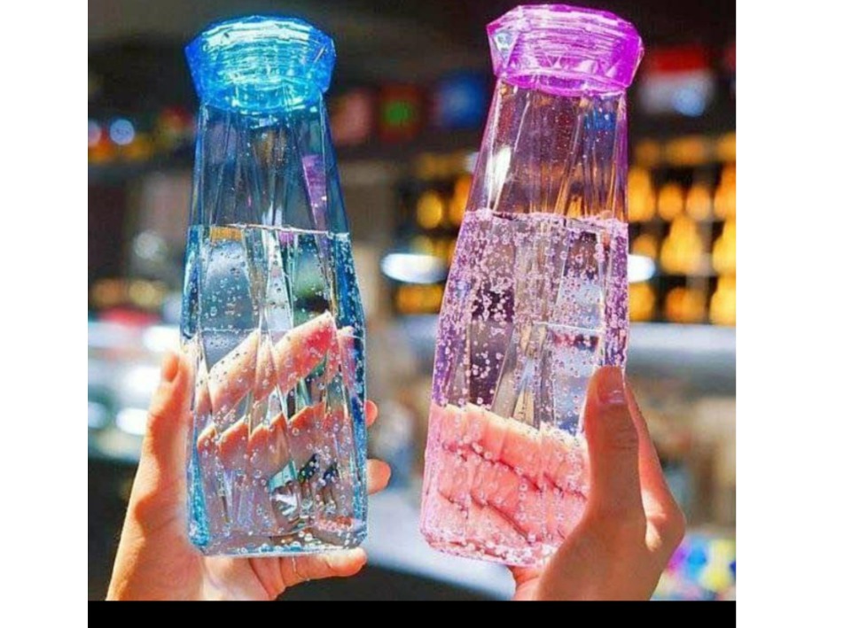 Glass water bottle