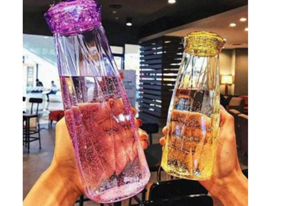 Glass water bottle