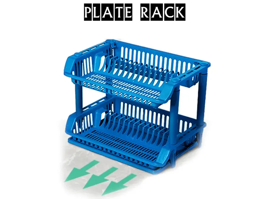 2 Tier Plastic Plate Rack