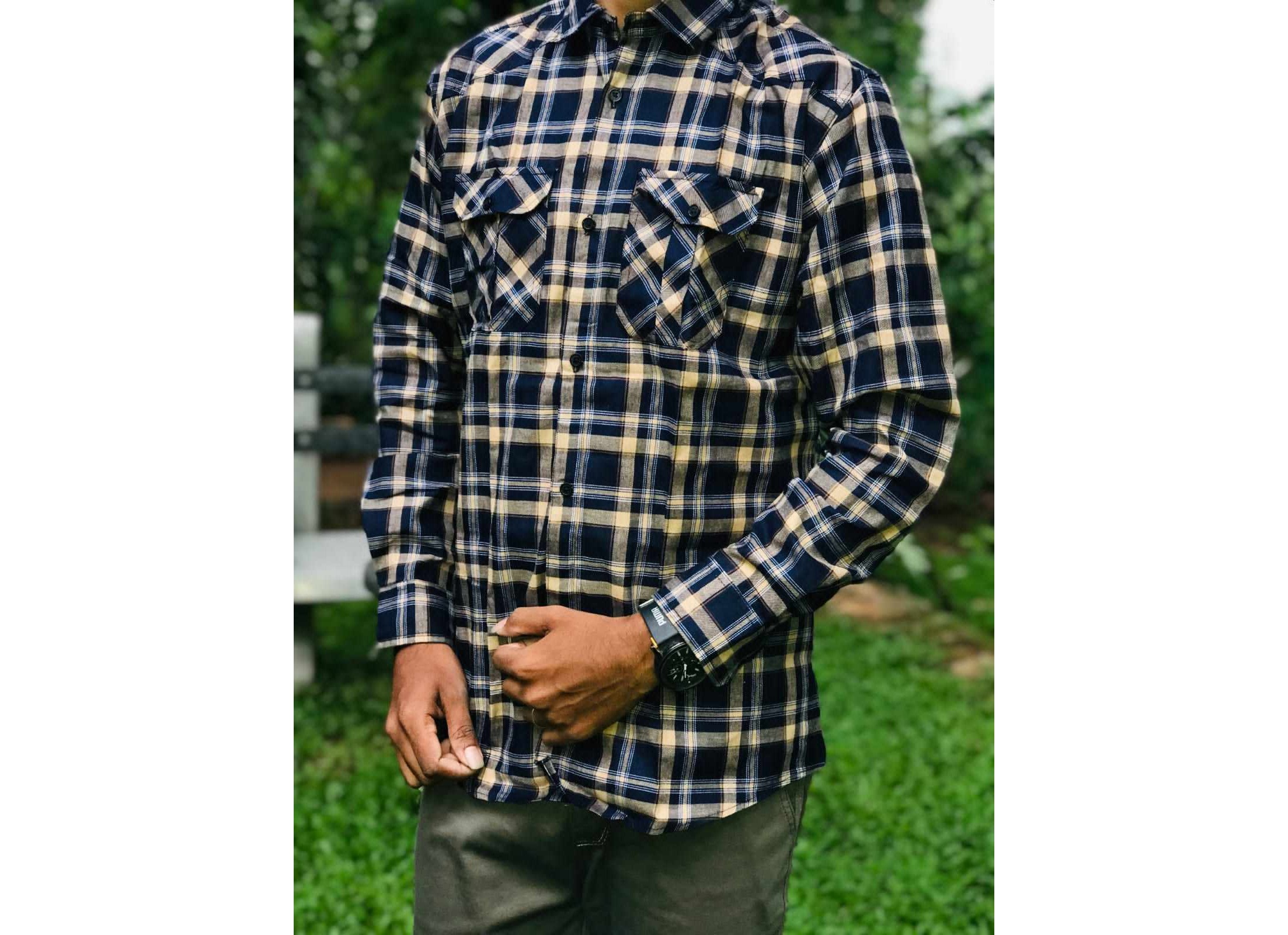 Cotton material Check Shirts