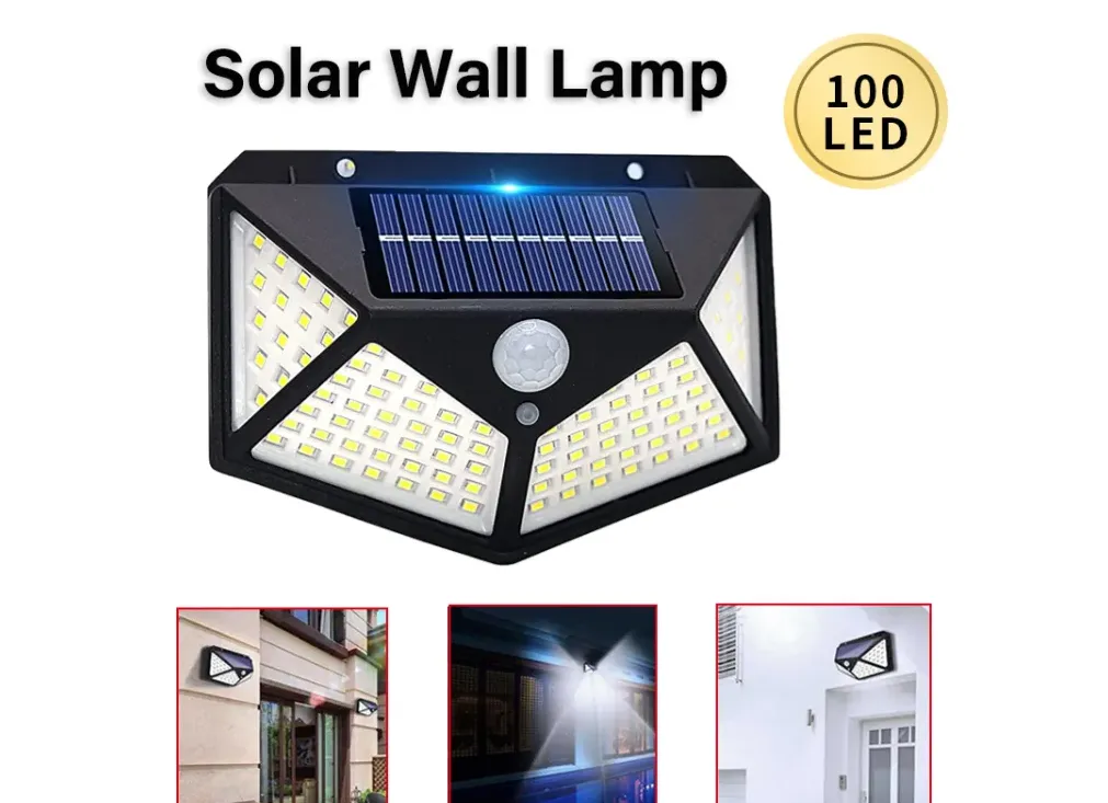 Solar Wall Lamp 100 Led Light (P00110)