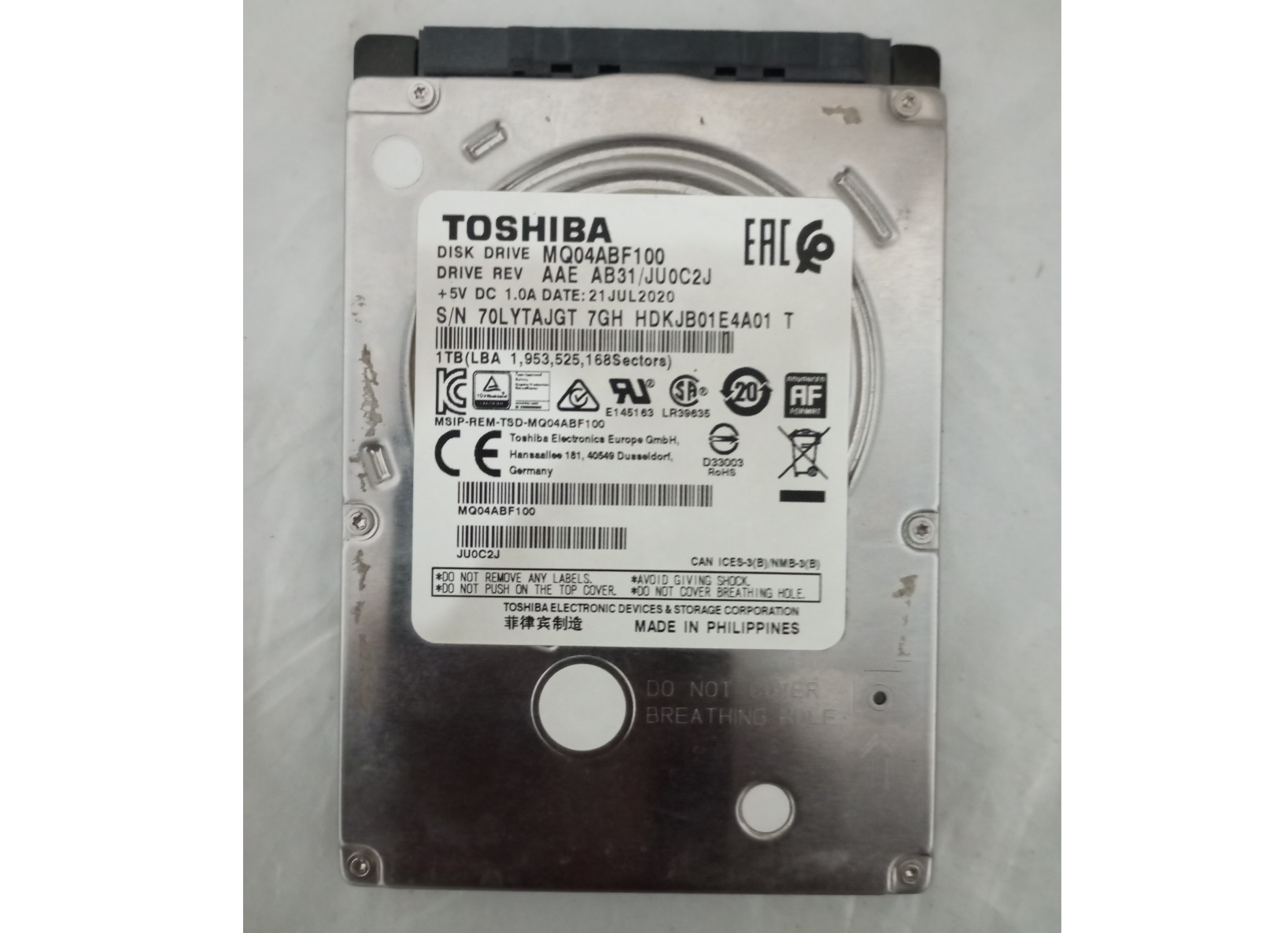 Laptop Hard Disk