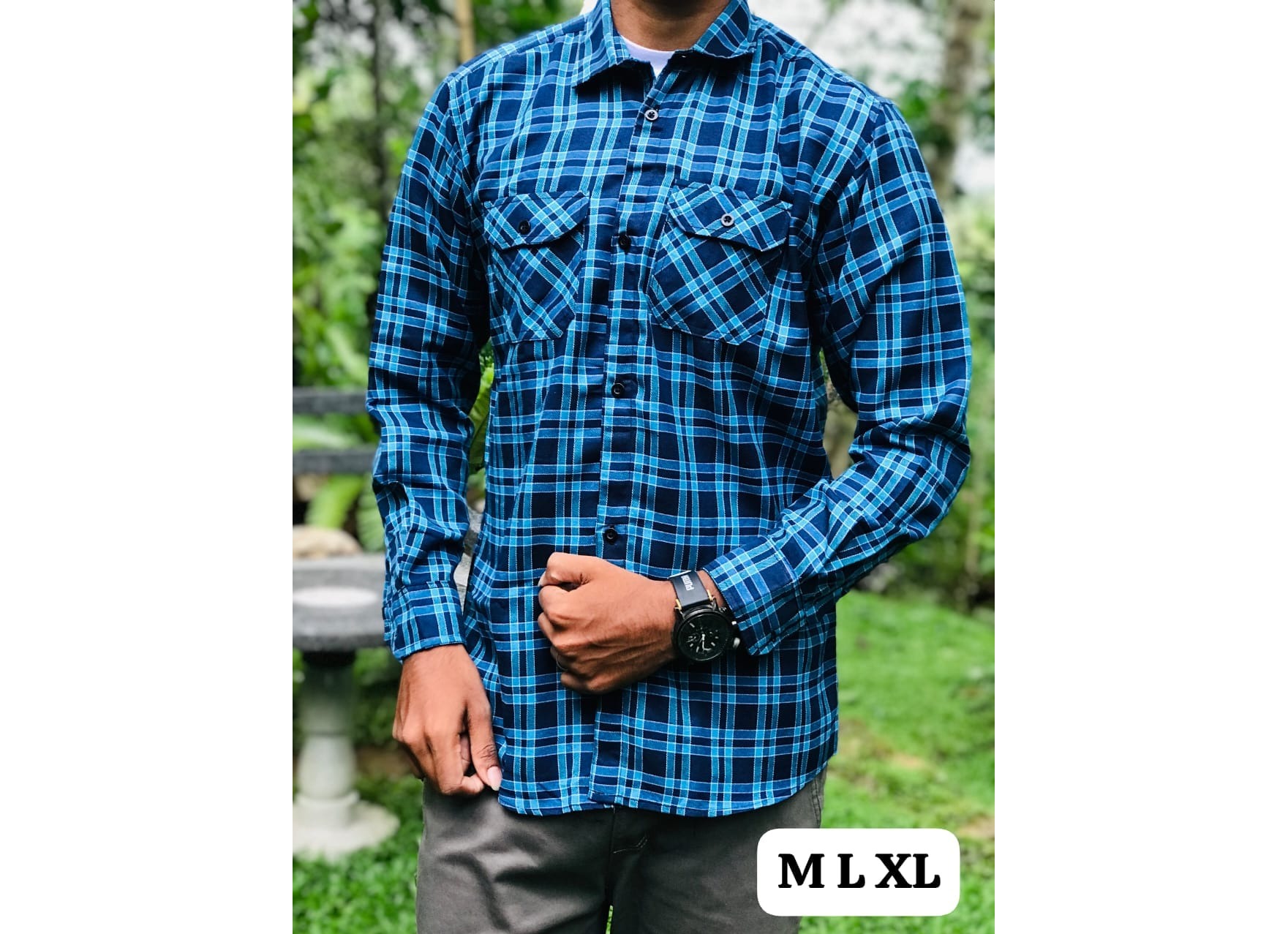 MEN'S FULL SLEEVE DOUBLE  POCKET  SHIRT