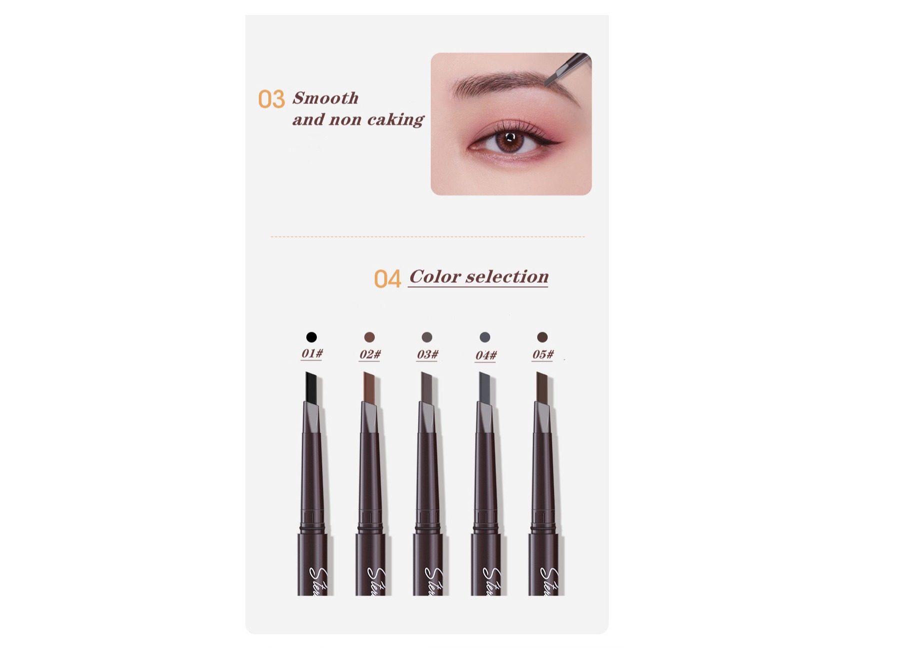 2 in 1 eyebrow pencil