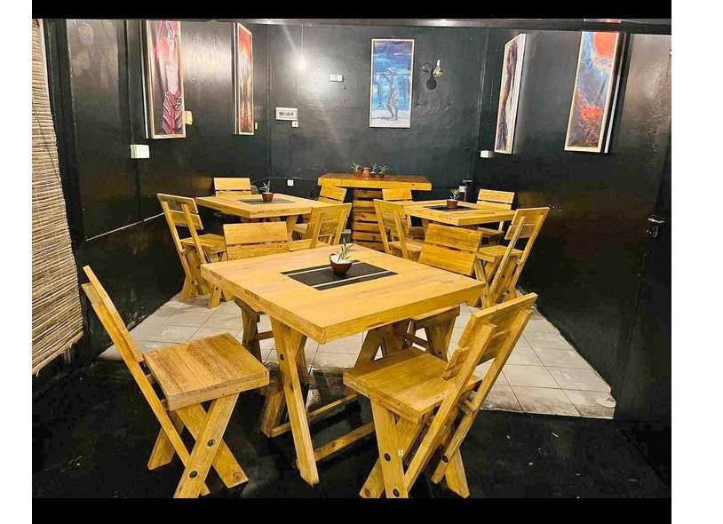 Restaurant table and chairs