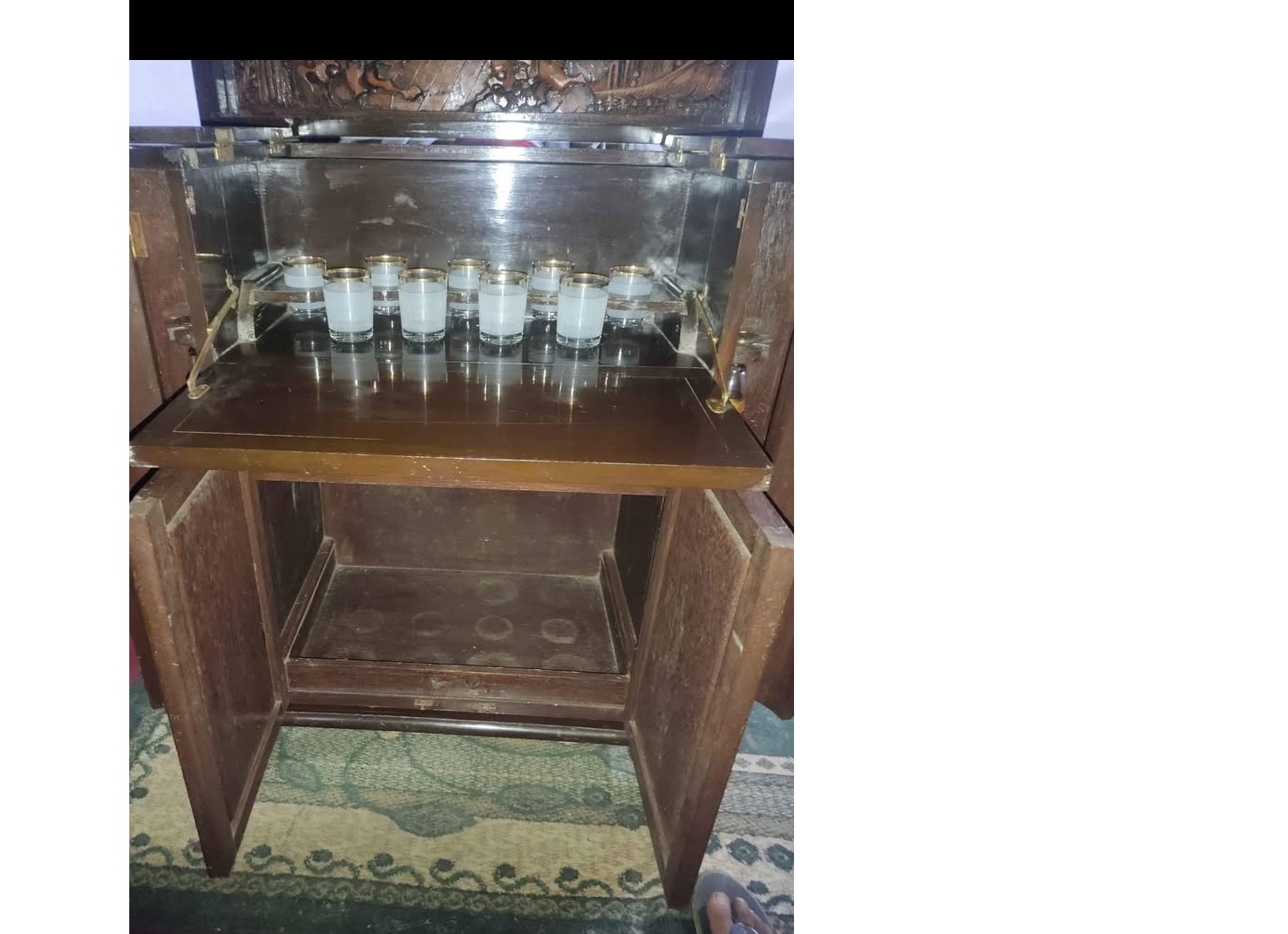 Antique European Liquor Cabinet