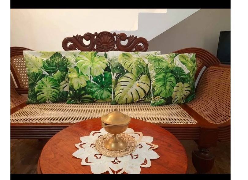 Tropical Leaf Print Decorative Pillow & Covers