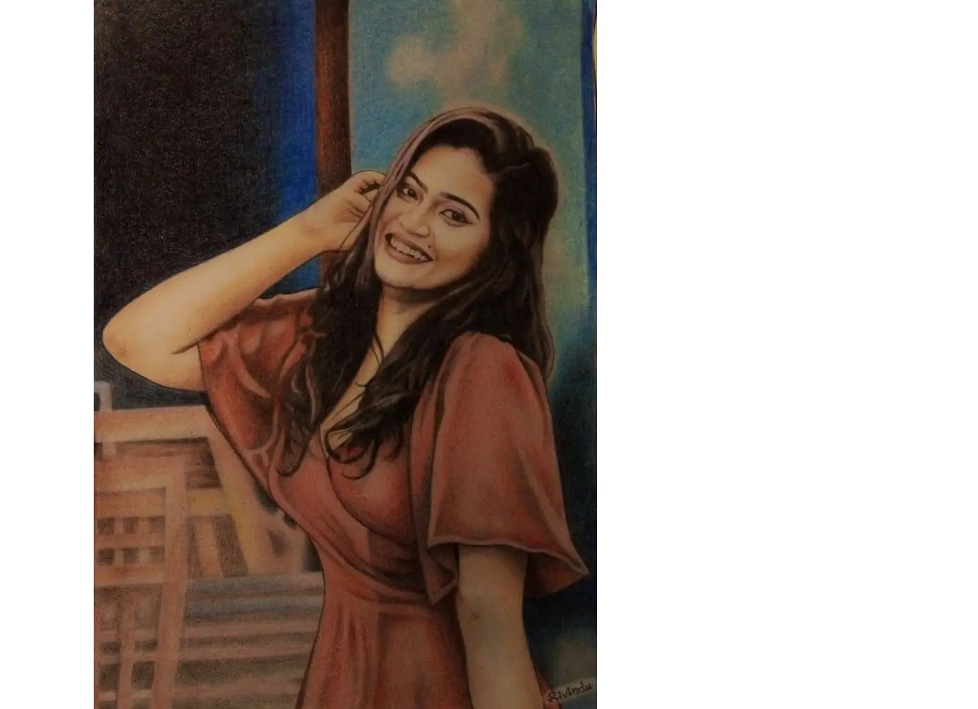 Pencil art 🎨  + colours