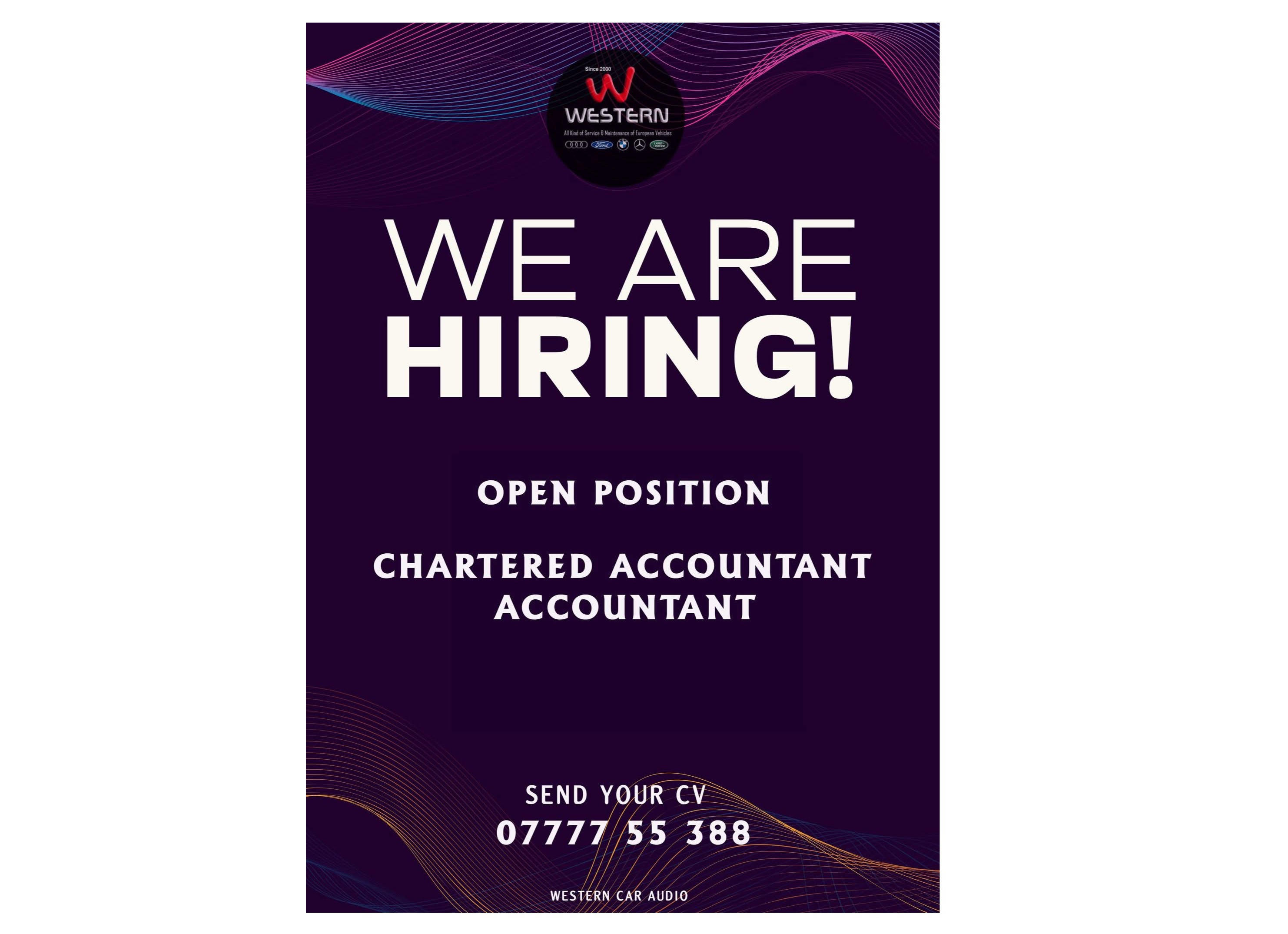 We are hiring an accountant