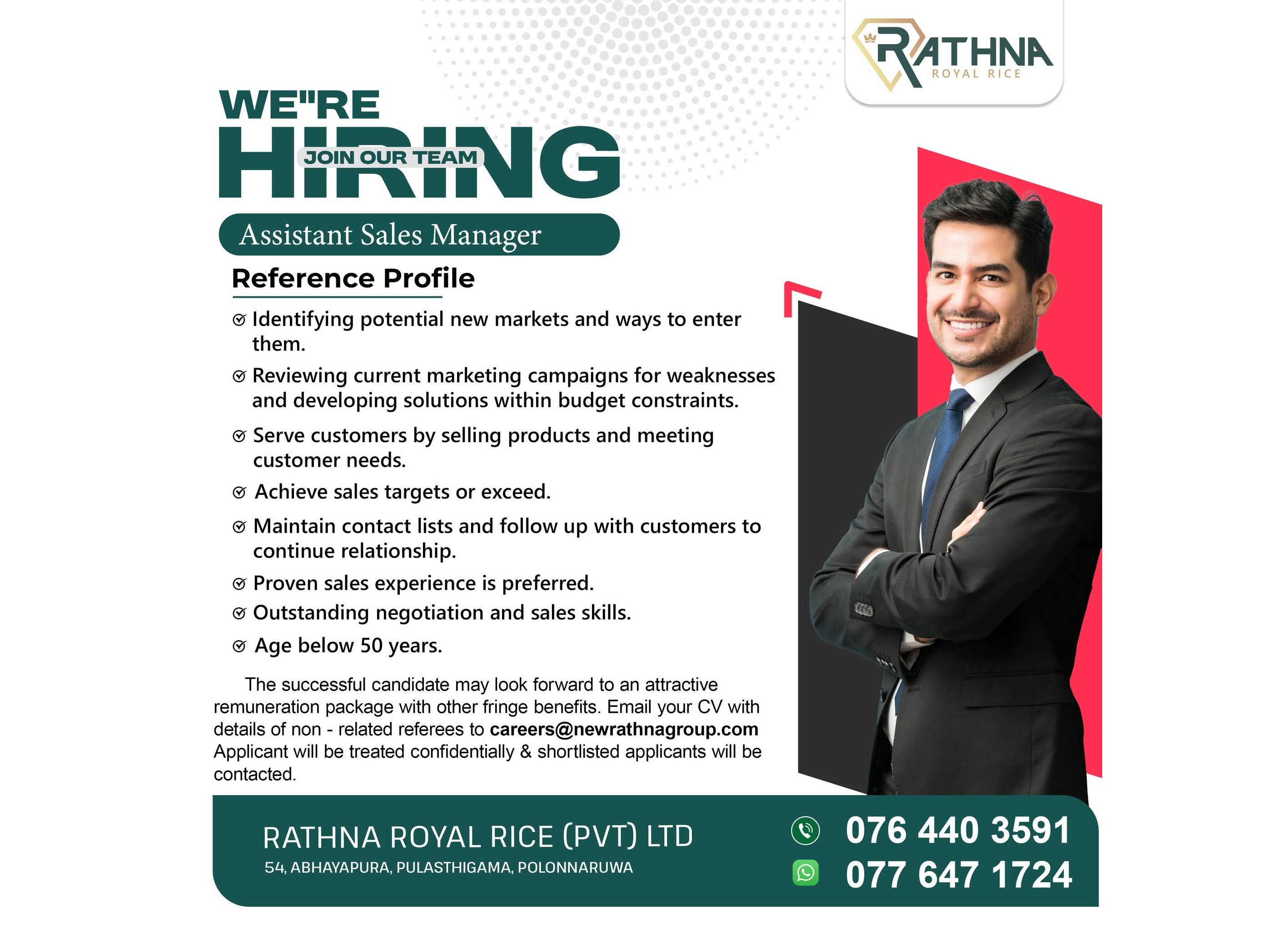 Assistant sales manager